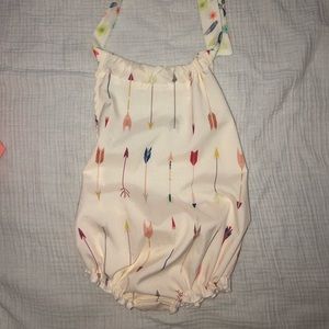 Backless baby one piece